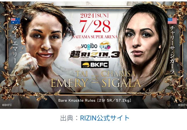 RIZIN3　対戦結果